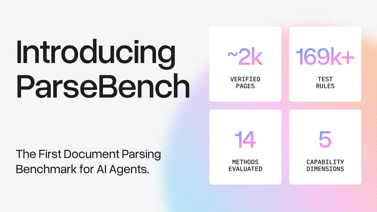ParseBench: benchmark OCR đầu tiên dành cho AI agents, và tại sao chart là 'kẻ chia rẽ'