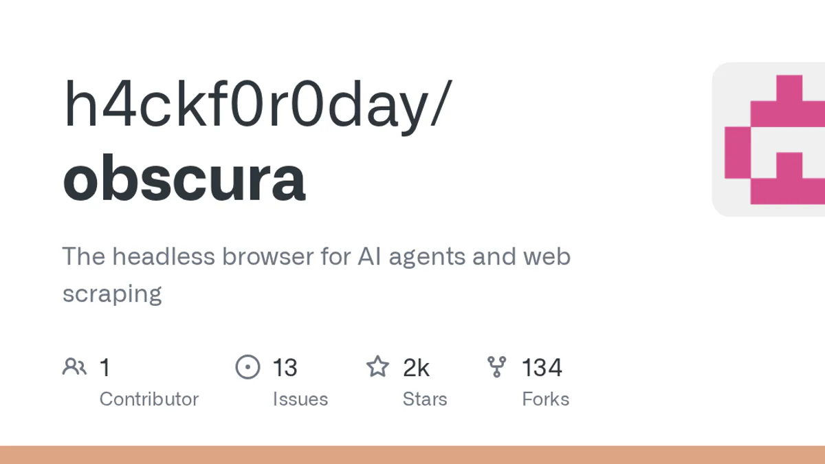 Obscura: Trình duyệt headless viết bằng Rust vừa "xoá sổ" Headless Chrome cho AI agent và scraper