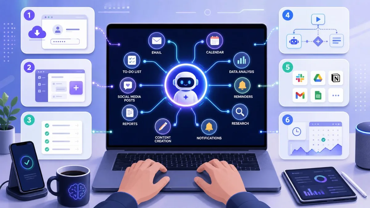 6 bước setup Claude để tự động hóa 10 nhiệm vụ hàng ngày