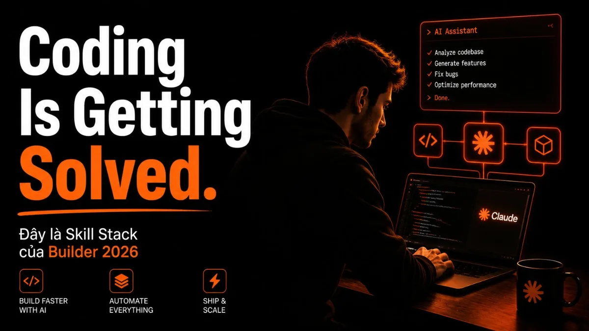 Coding Is Getting Solved. Đây là Skill Stack của Builder 2026