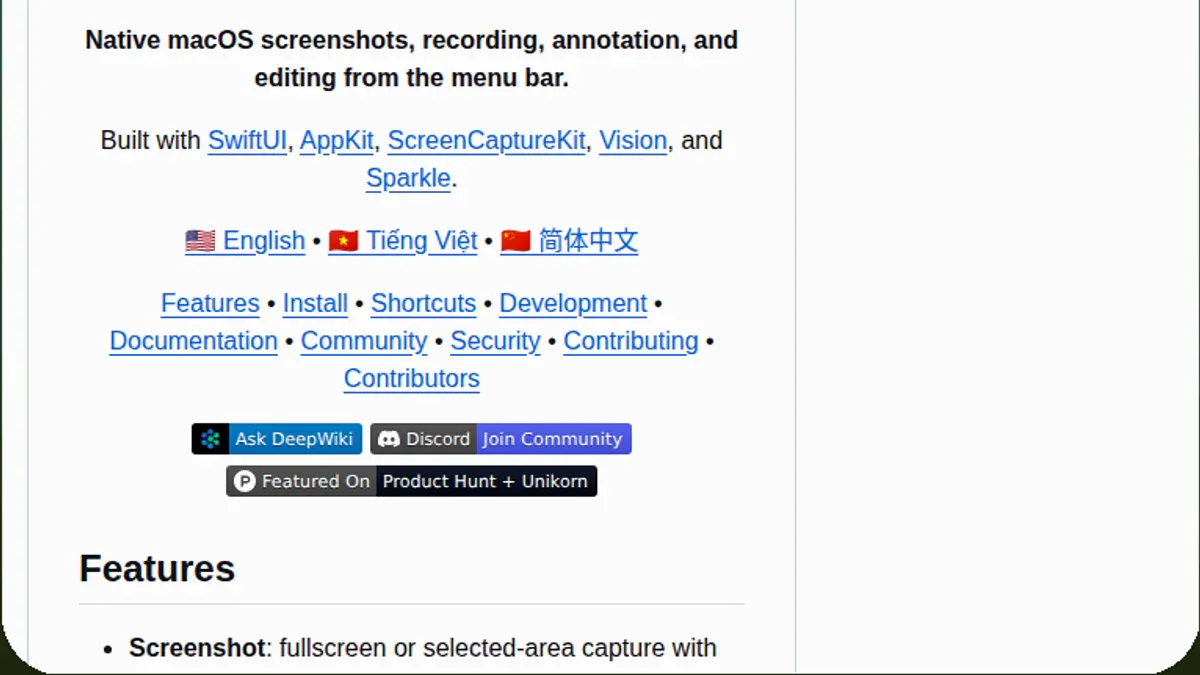 Snapzy: CleanShot X miễn phí, open-source dành cho macOS