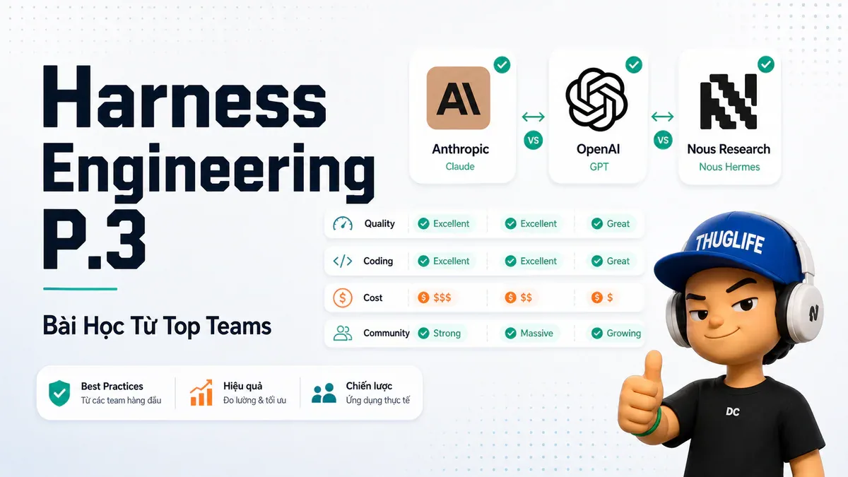 Harness Engineering (Phần 3): Anthropic, OpenAI, Nous Research Thiết Kế Harness Như Thế Nào?