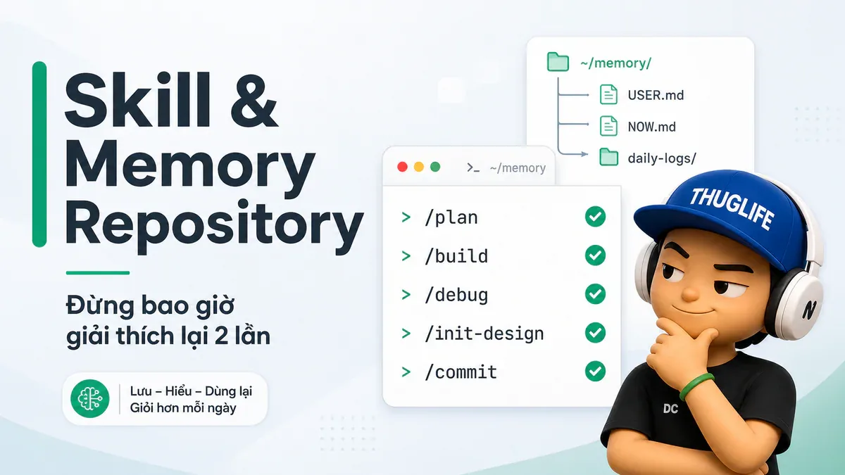 Claude Code ko phải ChatGPT - P2: Skill & Memory Repository 