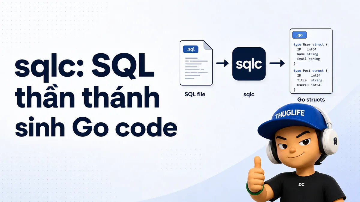 sqlc: Viết SQL thuần, nhận Go code type-safe - không magic, không ORM