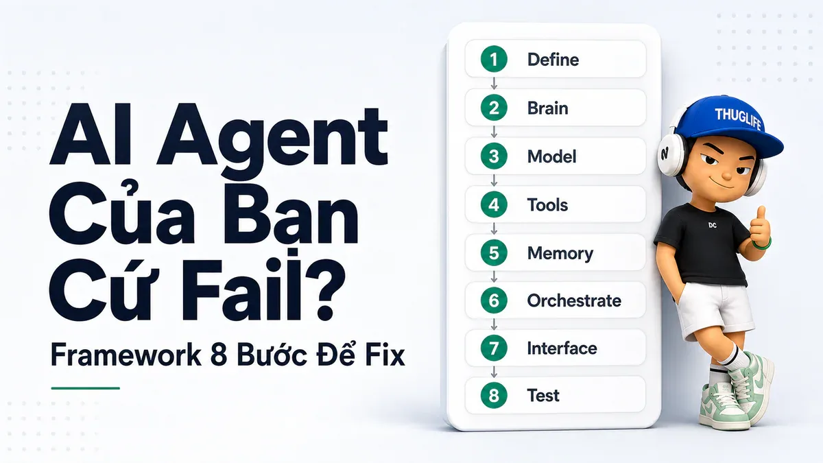 AI Agent của bạn cứ thất bại? Đây là hệ thống 8 bước để fix