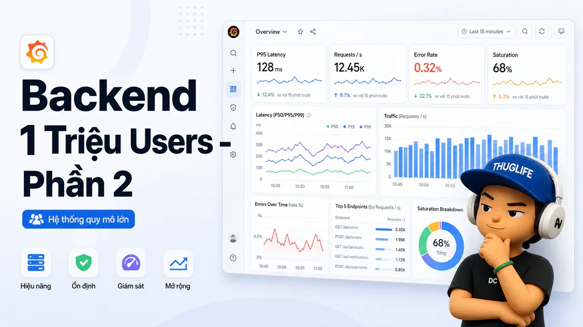 Thiết Kế Backend Chịu 1 Triệu Users - Phần 2: Caching, Observability và Resilience