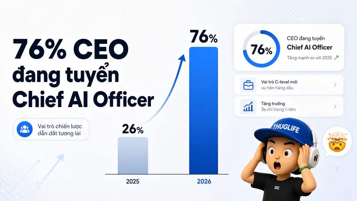 76% CEO Đang Tuyển Chief AI Officer - Cơ Hội AI Ít Ai Nói Tới