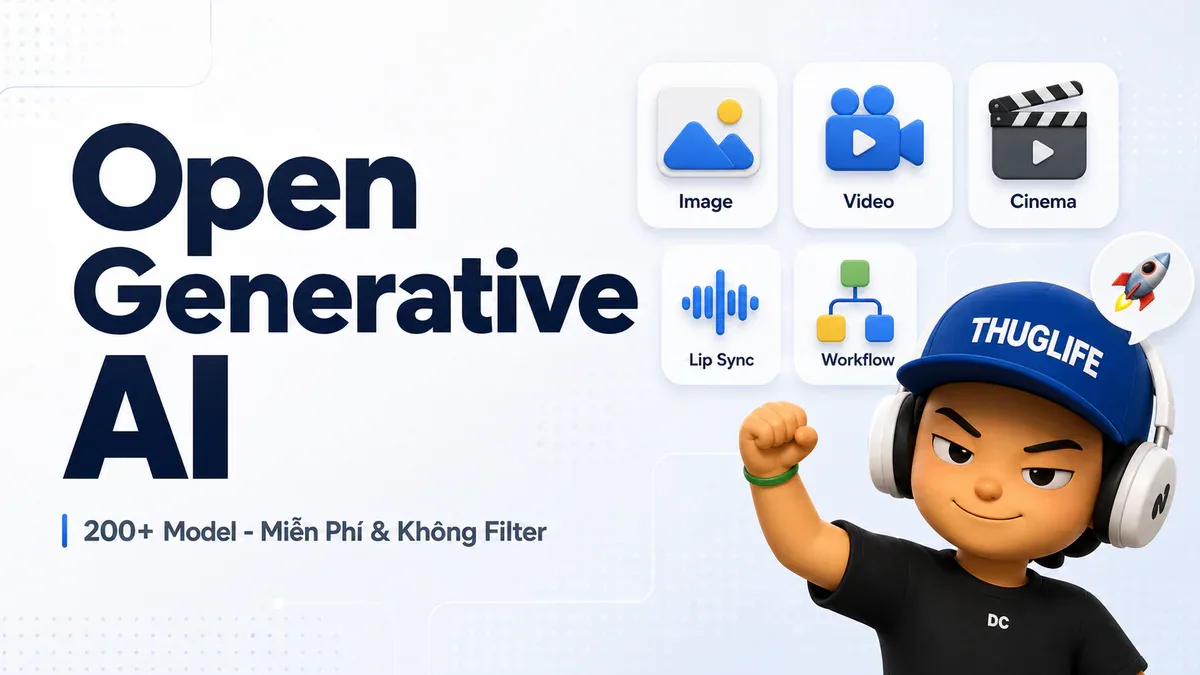 Open Generative AI: Studio Tạo Ảnh &amp; Video Miễn Phí Với 200+ Model, Không Filter