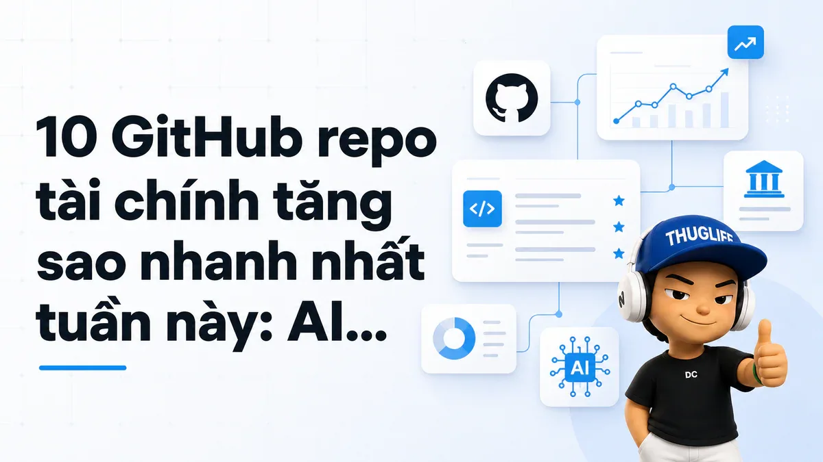10 GitHub repo tài chính tăng sao nhanh nhất tuần này: AI agent đang nuốt quant tooling