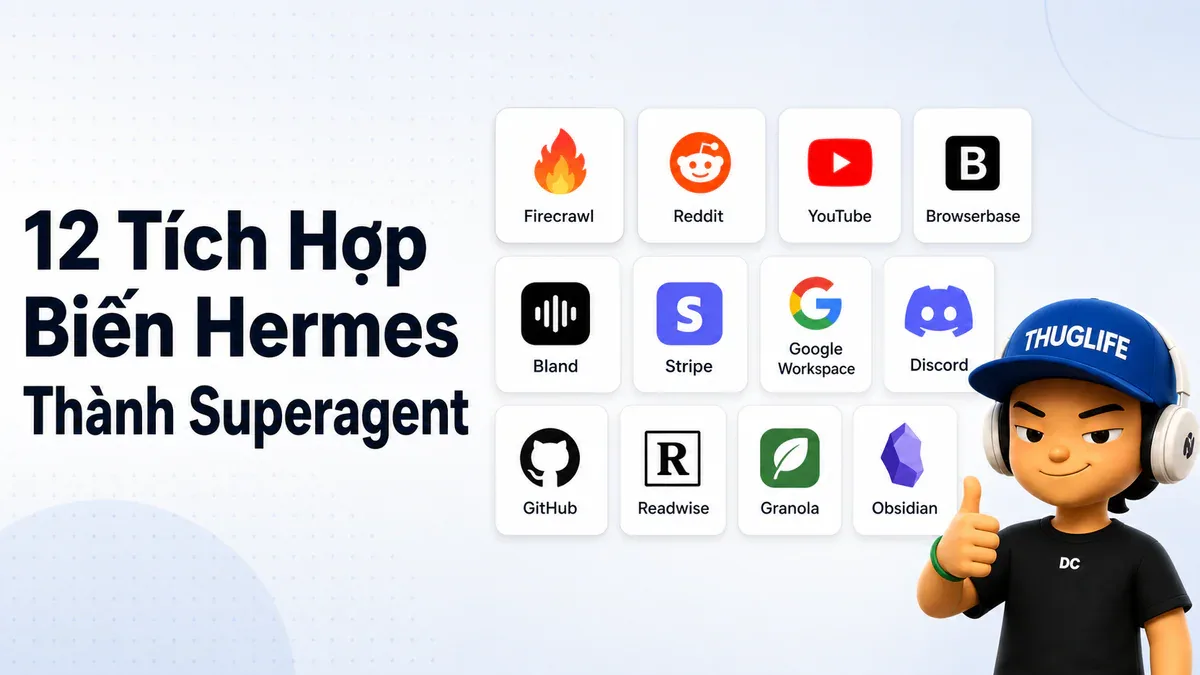 Hermes Agent Trông Như ChatGPT Trong Telegram - Cho Đến Khi Bạn Gắn 12 Tích Hợp Này