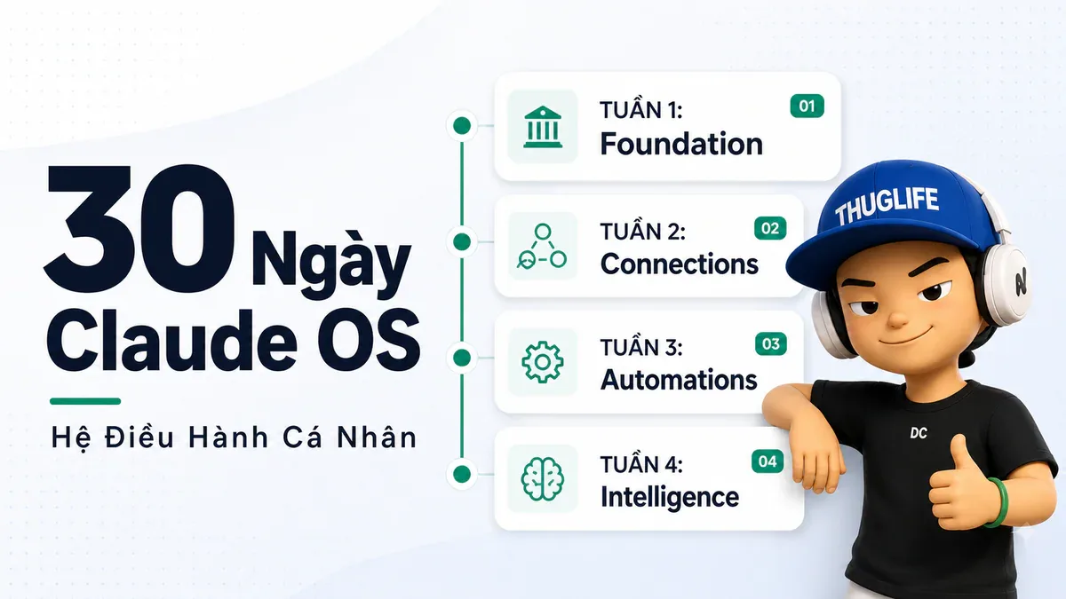 30 Ngày Claude OS: Biến Claude Thành Hệ Điều Hành Cá Nhân Chạy Tự Động