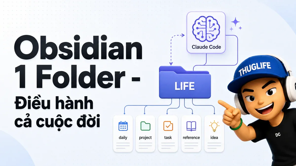 Hệ thống Obsidian một thư mục điều hành cả cuộc đời: Automation, giới hạn và tương lai