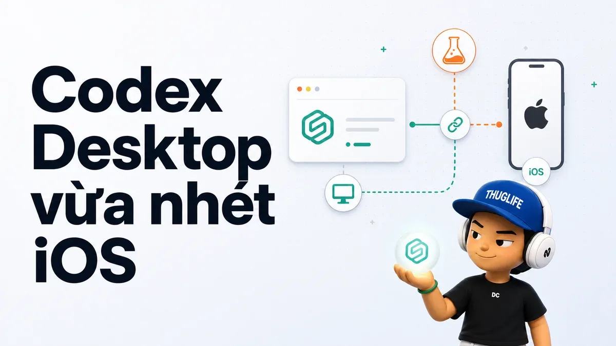 Codex Desktop vừa nhét iOS Simulator vào bên trong AI agent — vòng lặp code → build → thấy kết quả giờ tính bằng giây