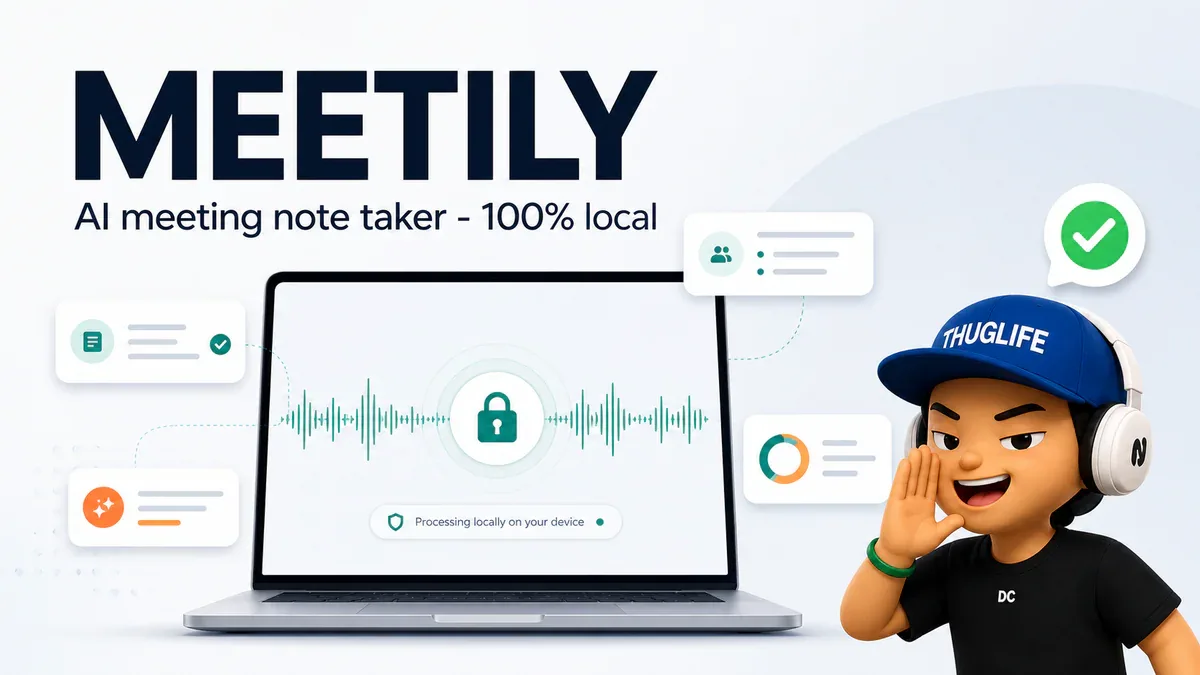 Meetily: AI ghi chú meeting open source, xử lý 100% local, đối thủ Otter.ai và Granola
