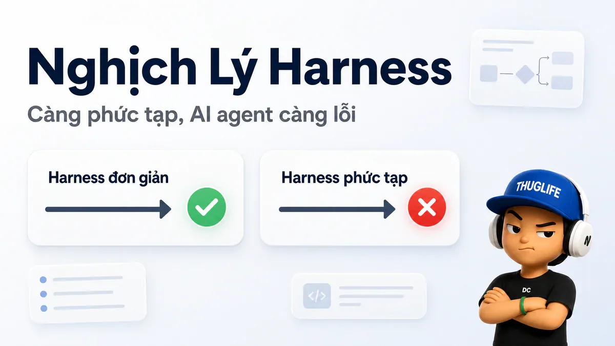 Nghiên cứu: Harness phức tạp hơn không có nghĩa là AI agent tốt hơn