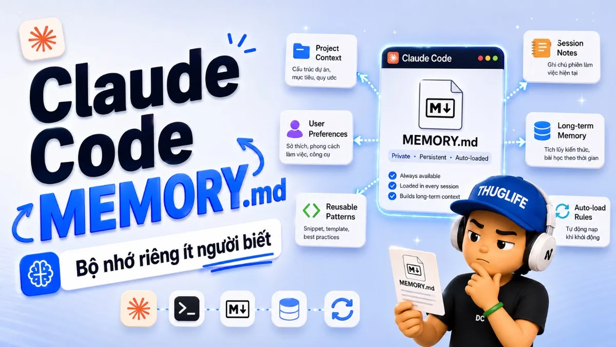 Claude Code MEMORY.md: Bộ nhớ riêng của AI mà ít người biết đến