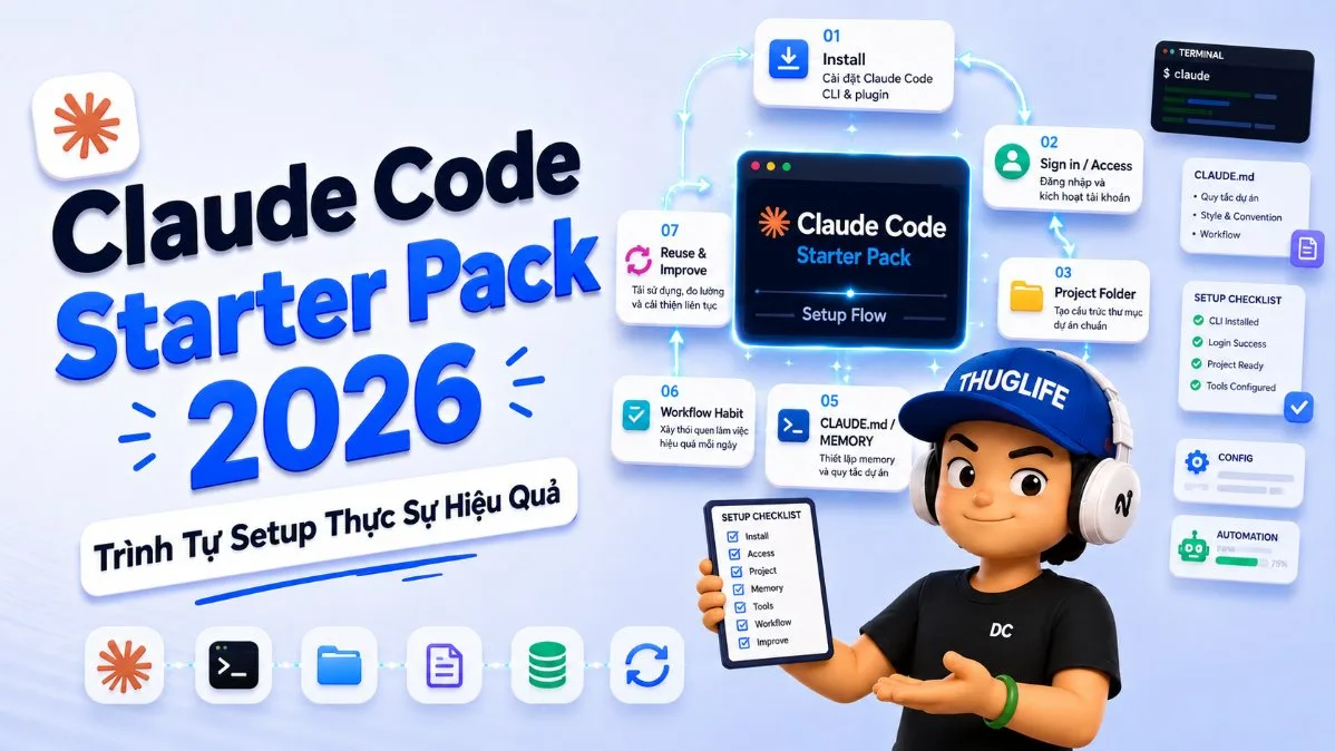 Claude Code Starter Pack 2026: Trình Tự Setup Thực Sự Hiệu Quả