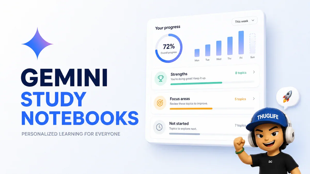 Google ra mắt Study Notebooks trong Gemini App - học tập cá nhân hóa miễn phí cho mọi người