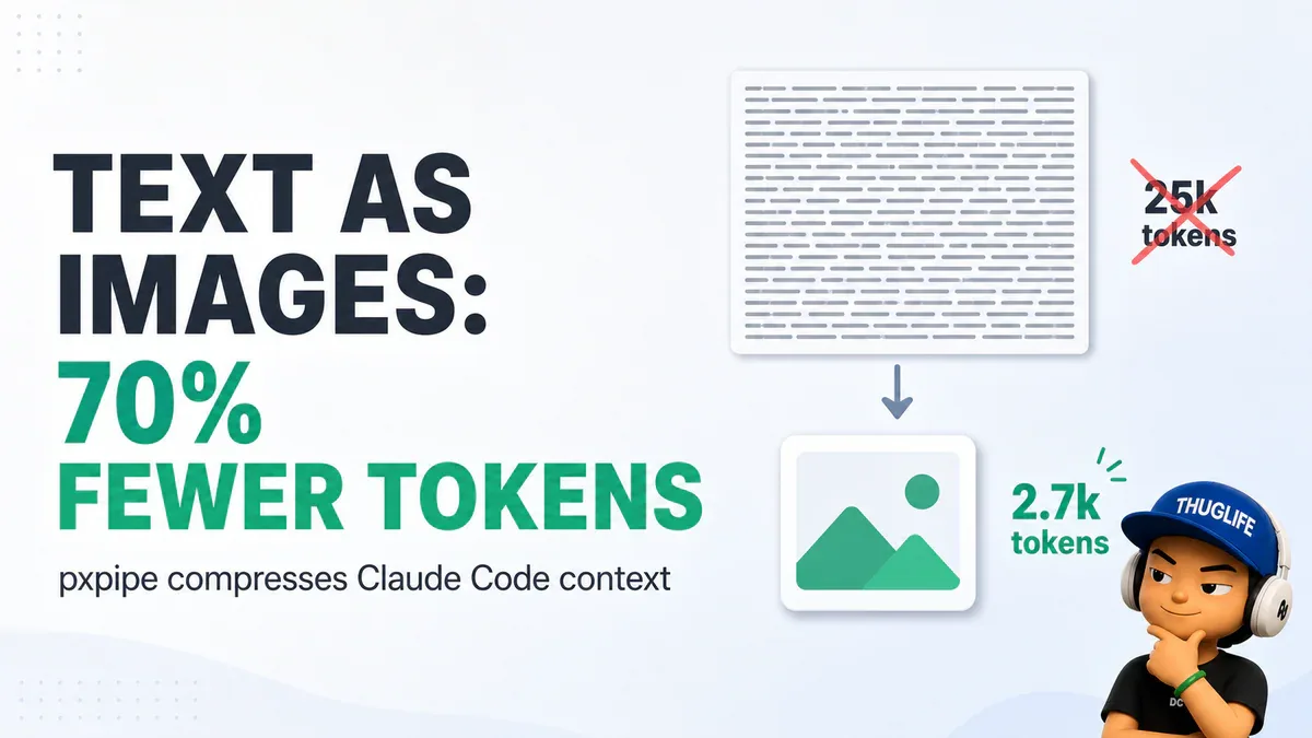 pxpipe: nén context Claude Code thành ảnh để cắt input token