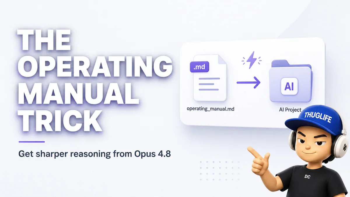 Kỹ thuật Operating Manual: Bẻ khóa suy luận Claude Opus 4.8 mà không tốn thêm tiền