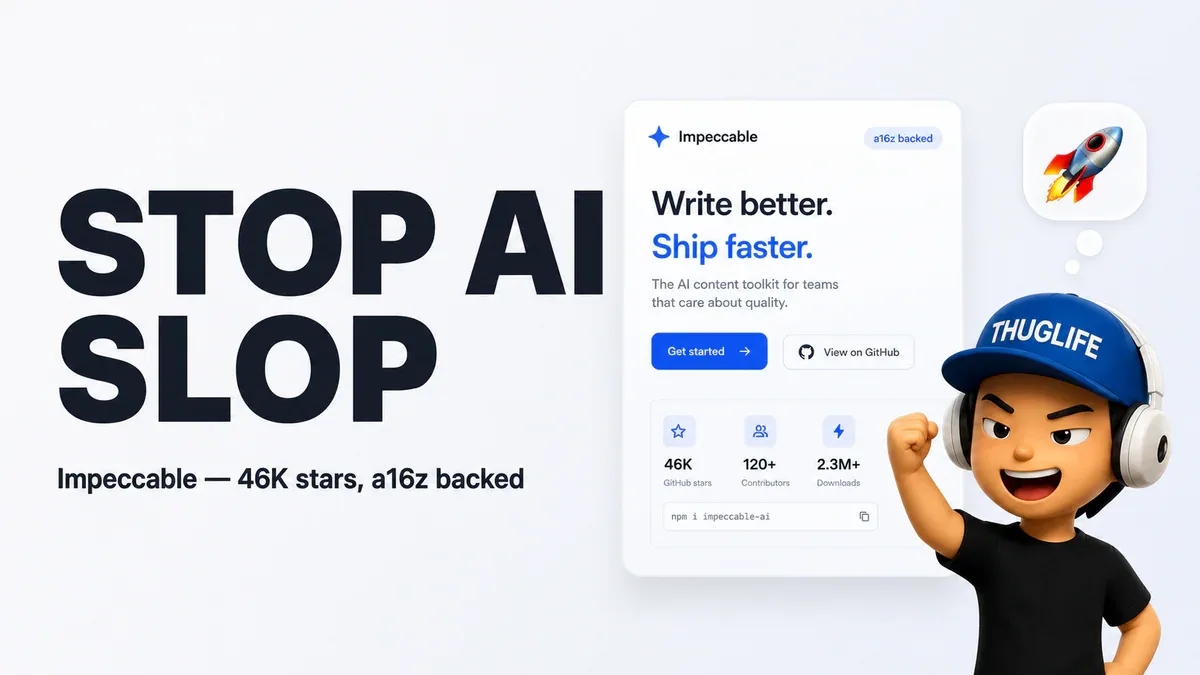 Impeccable: Skill giúp AI tạo UI đẹp thay vì "AI slop"