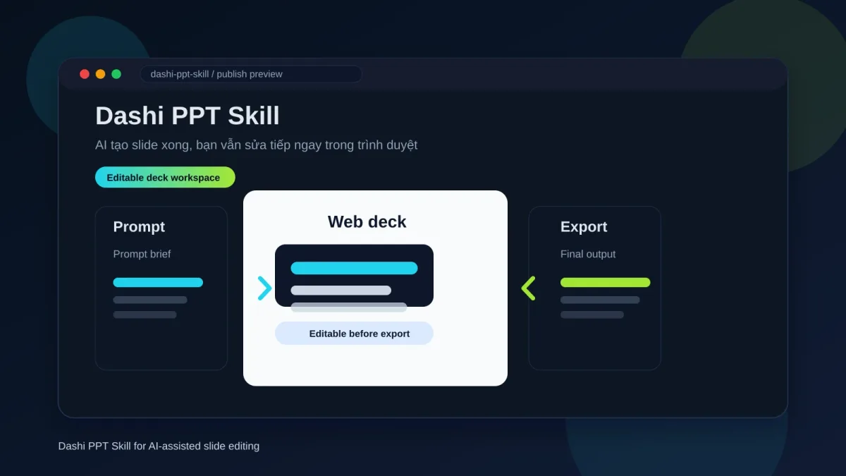 Dashi PPT Skill: khi AI tạo slide xong, bạn vẫn còn muốn sửa tiếp