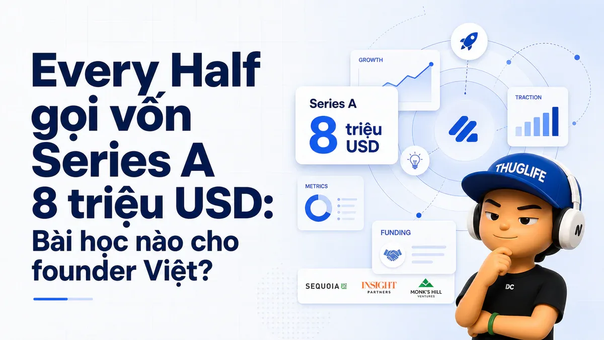 Every Half gọi vốn Series A 8 triệu USD: Bài học nào cho founder Việt?