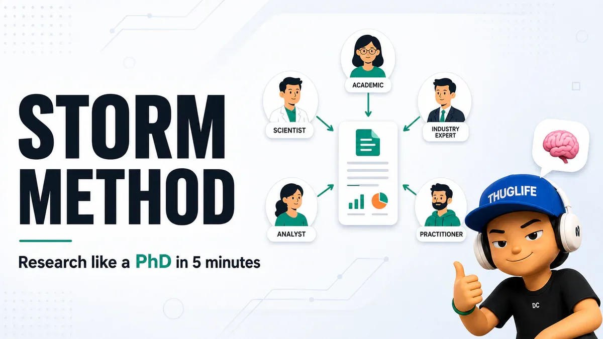 Stanford STORM: dùng Claude research như nghiên cứu sinh PhD với 4 prompt