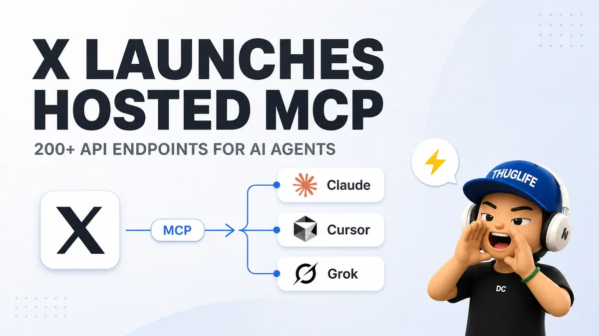 X ra mắt Hosted MCP: AI agent đọc được data real-time mà không cần setup