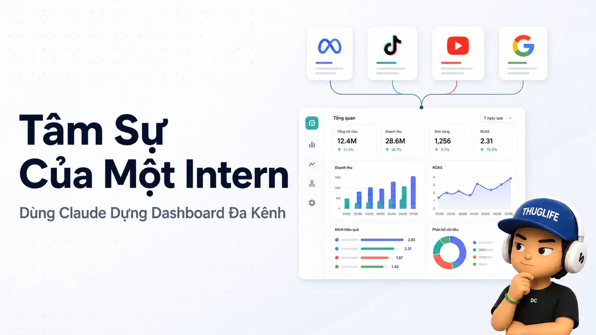 Tâm Sự Của Một Intern: Dùng Claude Dựng Dashboard Đa Kênh